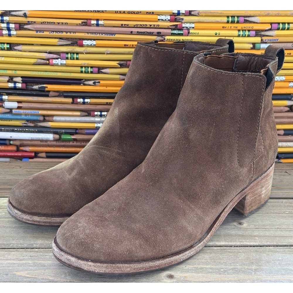 Kork Ease Suede Ankle boots Brown BOHO Comfort City Office Women's Sz 8 M